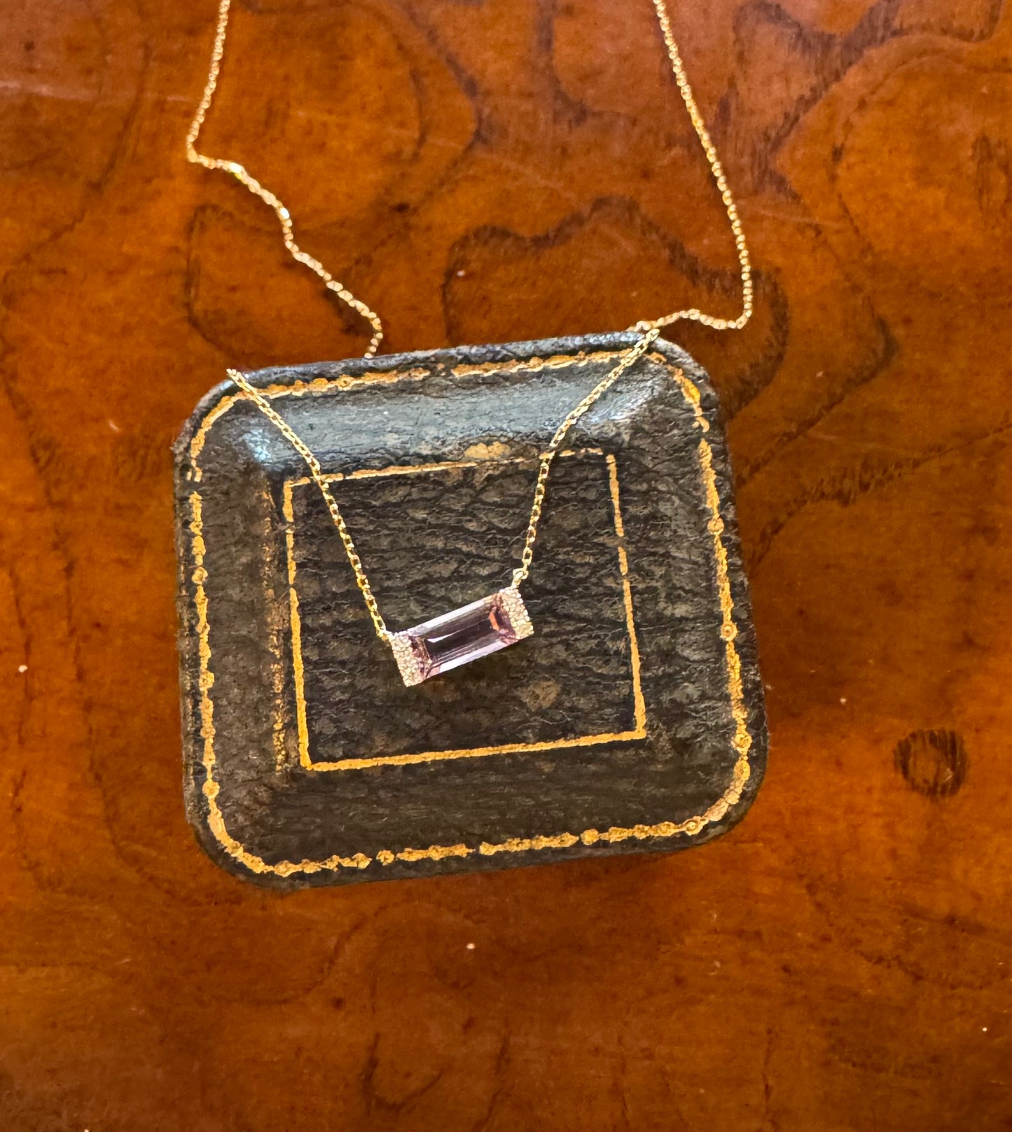 Amethyst and Diamond pendant