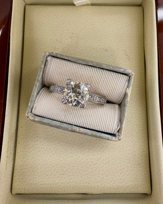 Custom made Vintage 1.67ct Diamond ring