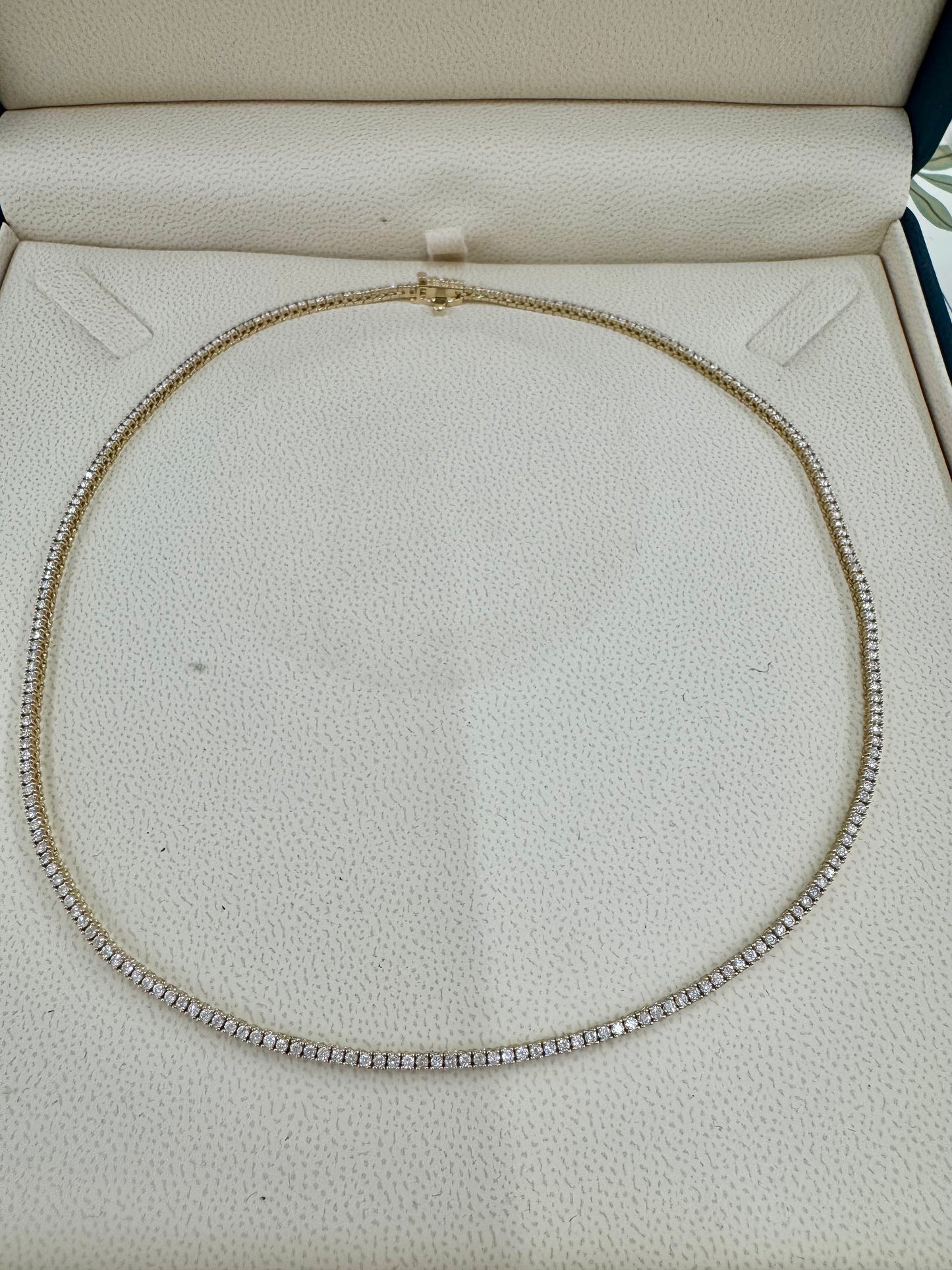 5ct Round Brilliant Cut Diamond Tennis Necklace