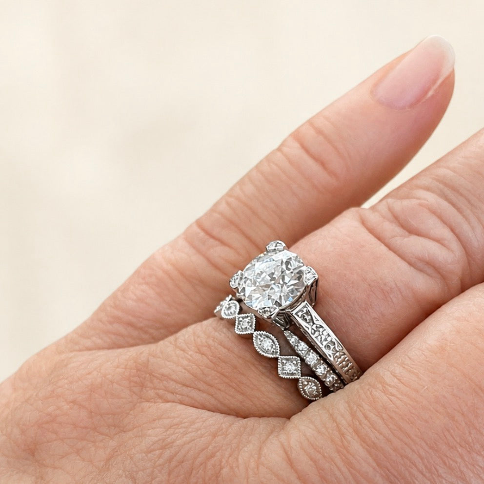 Custom made Vintage 1.67ct Diamond ring