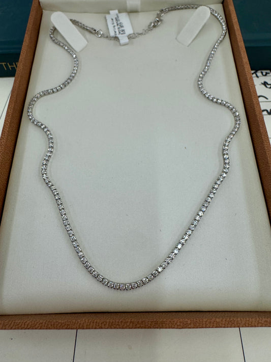 CZ and Sterling tennis necklace