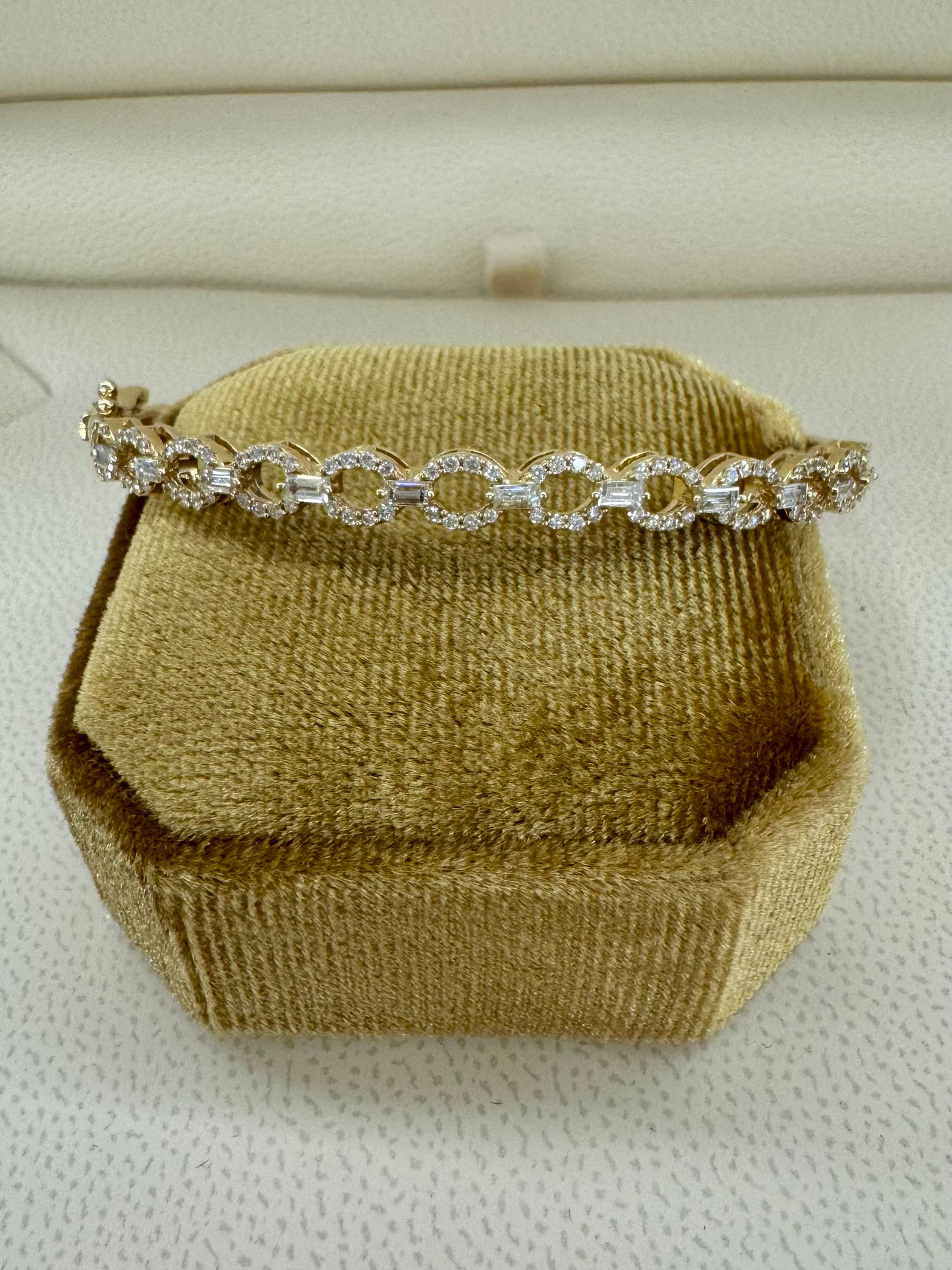Diamond bangle bracelet