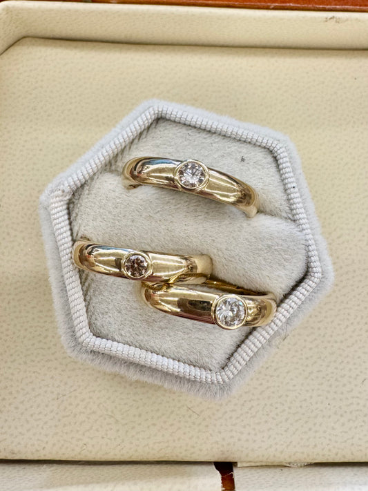 Ombré Diamond Solitaire Ring set