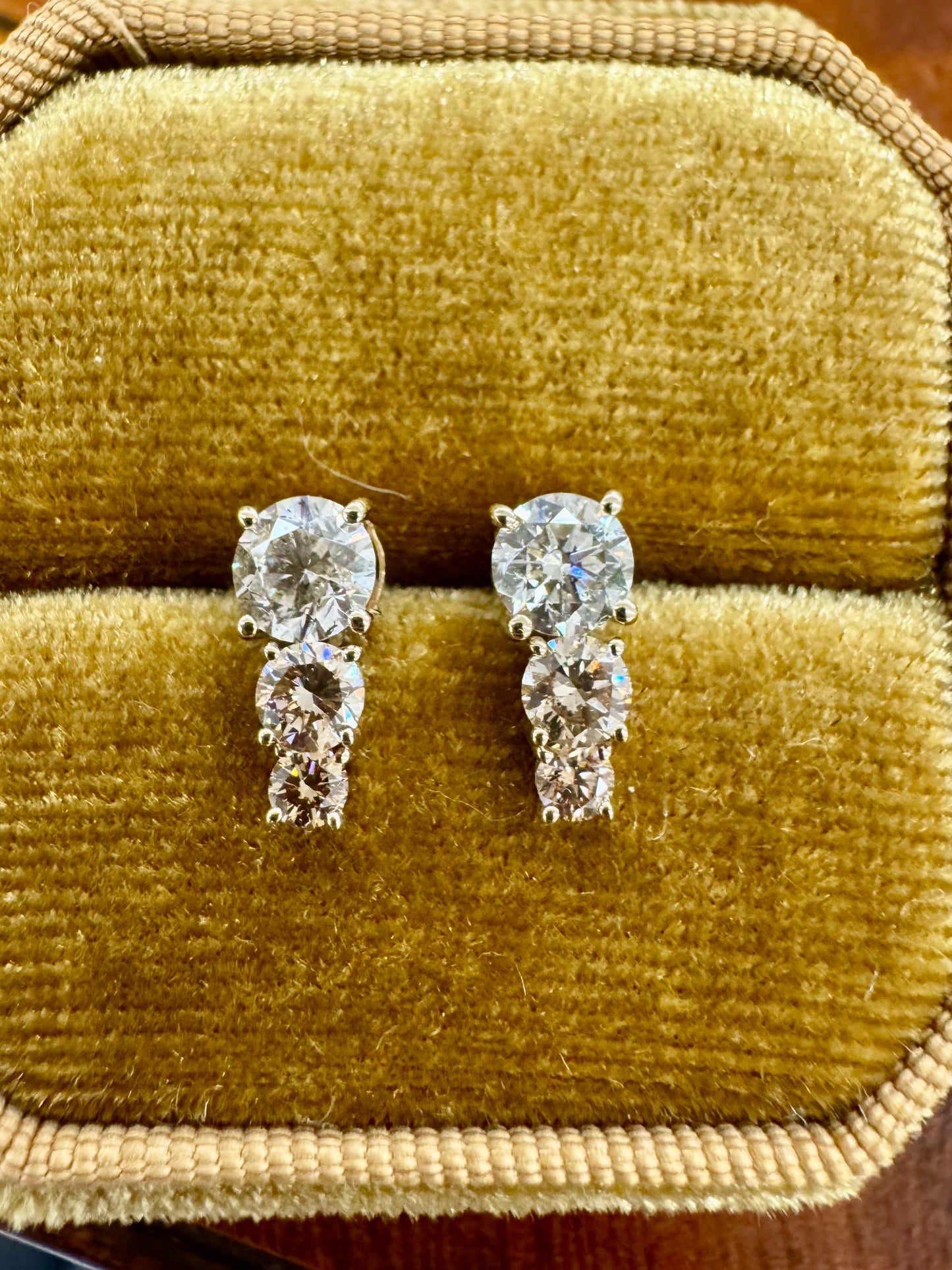 Diamond Ombre Drop Earrings