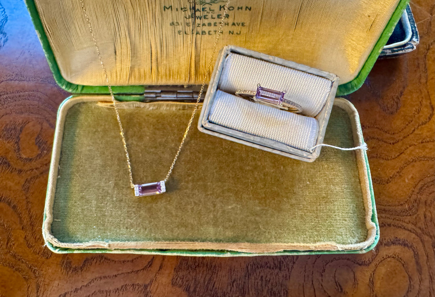 Amethyst and Diamond pendant