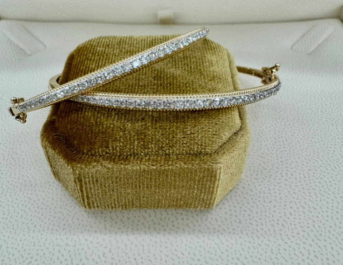 Diamond bangle bracelet