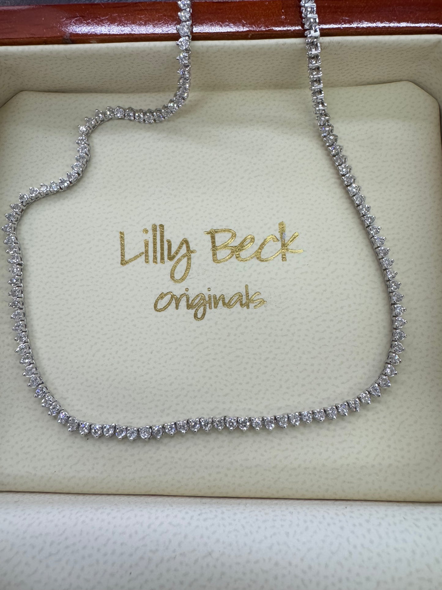 5ct lab grown diamond tennis necklace