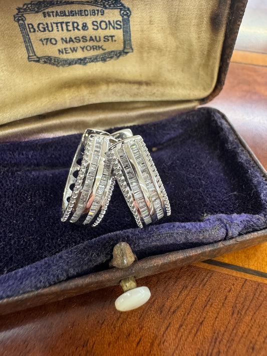 1ct Diamond hoops