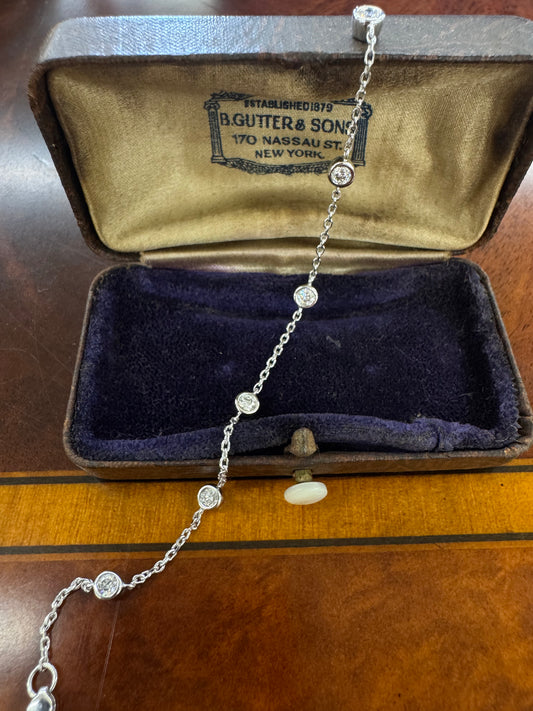 .50ct round lab grown diamond by the yard bracelet