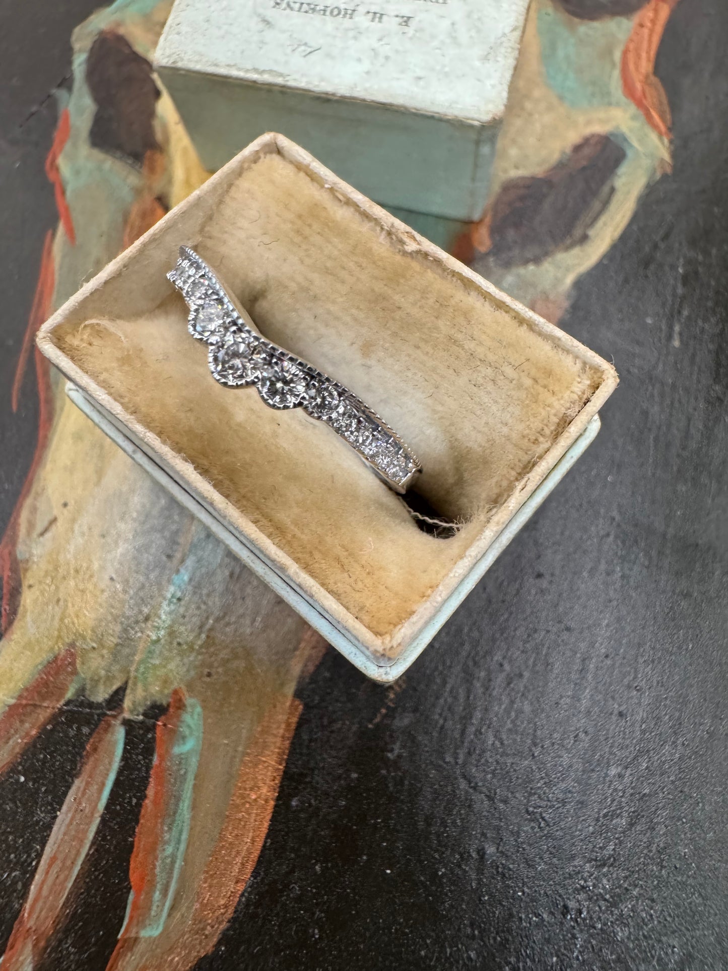 1/4ct Diamond curved bad