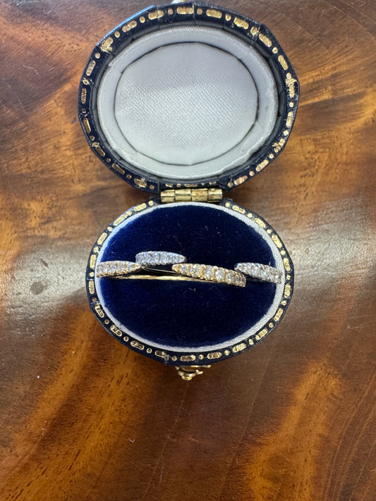 Open center diamond band