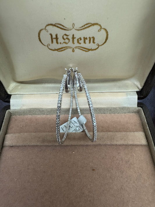 1ct inside/out Diamond hoops