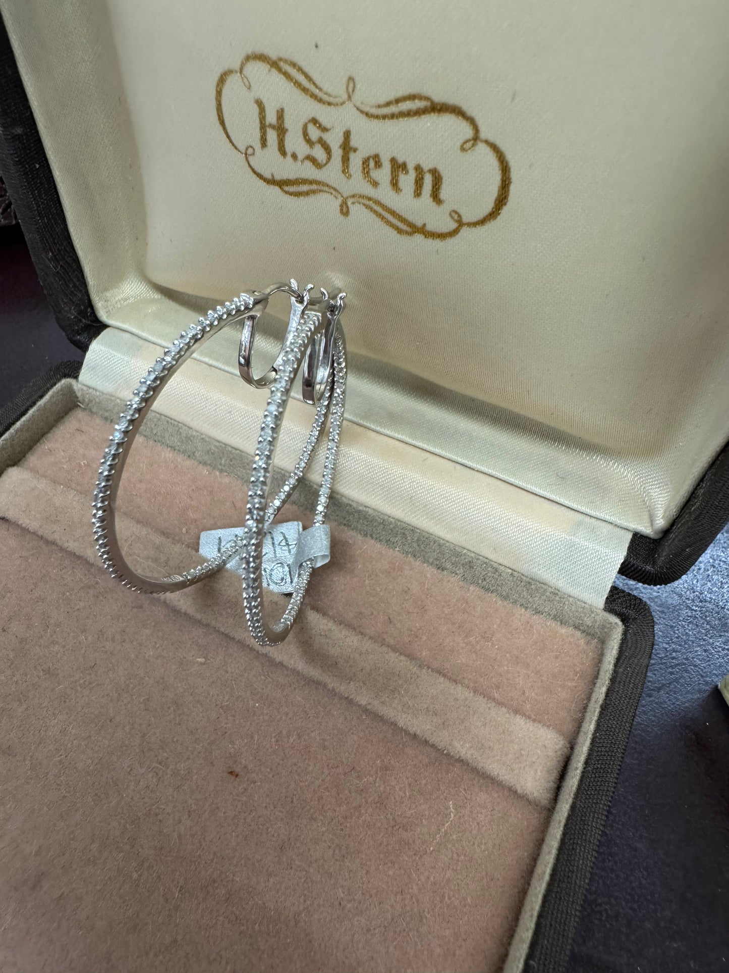1ct inside/out Diamond hoops