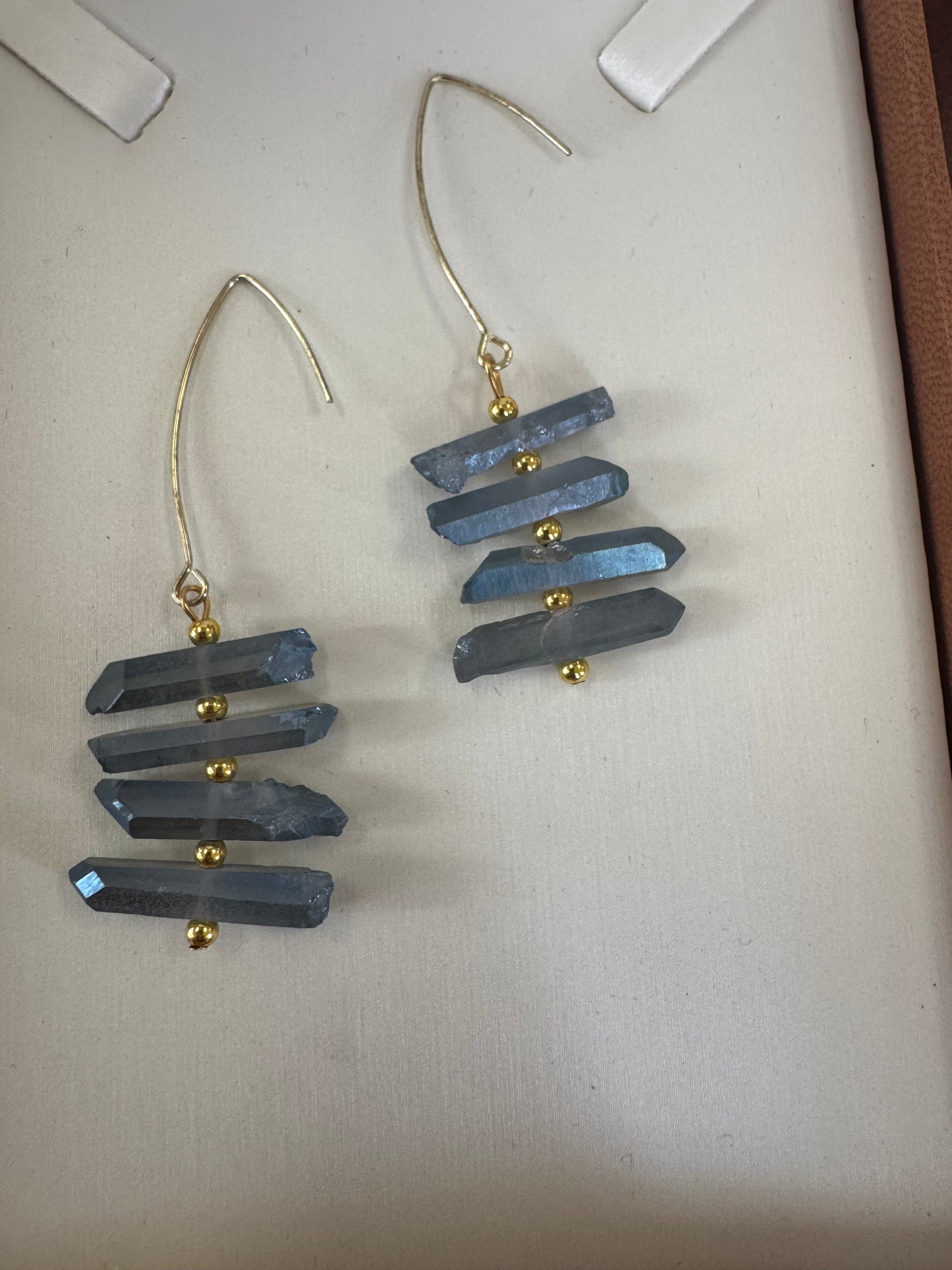 Iolite drop earrings