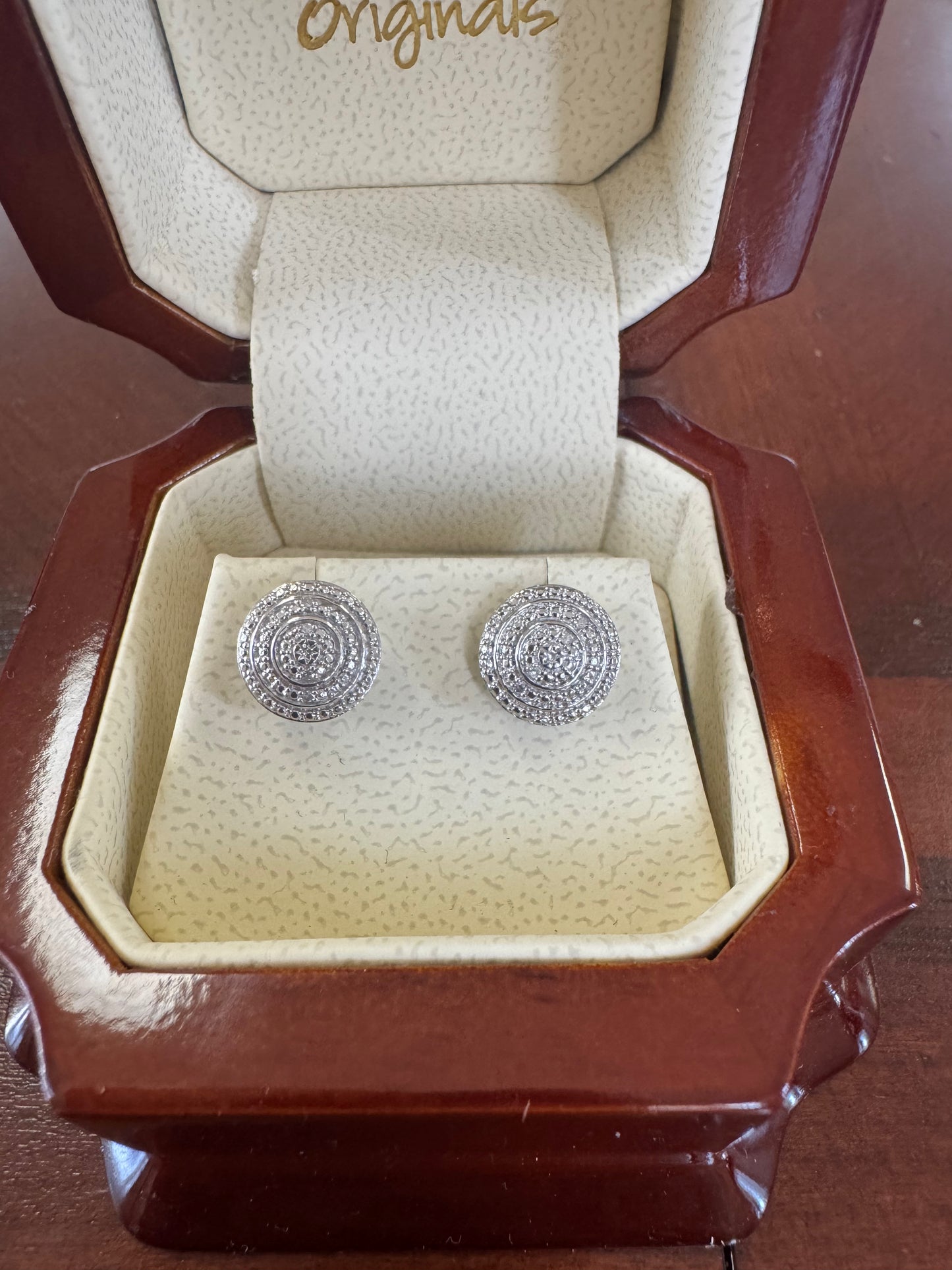 Sterling and dainty diamond studs