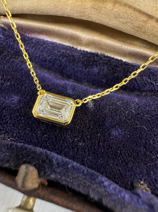 Lab grown diamond necklace