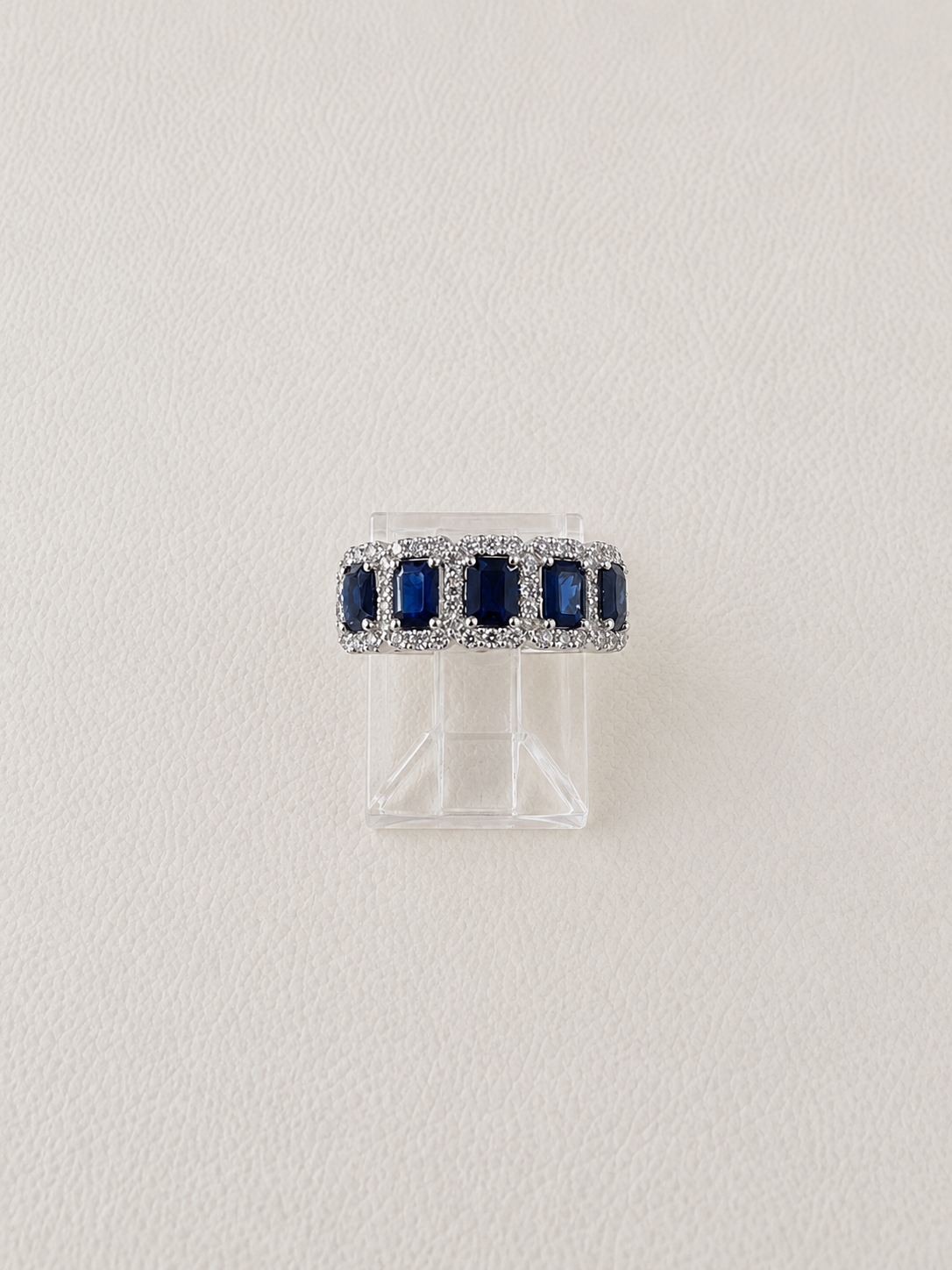 1.75ct Emerald-Cut Sapphire and Diamond Ring