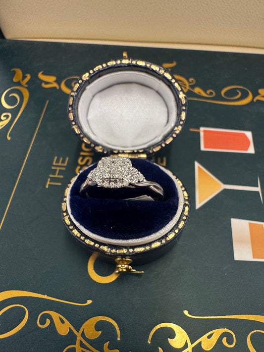 .25ct cluster diamond ring