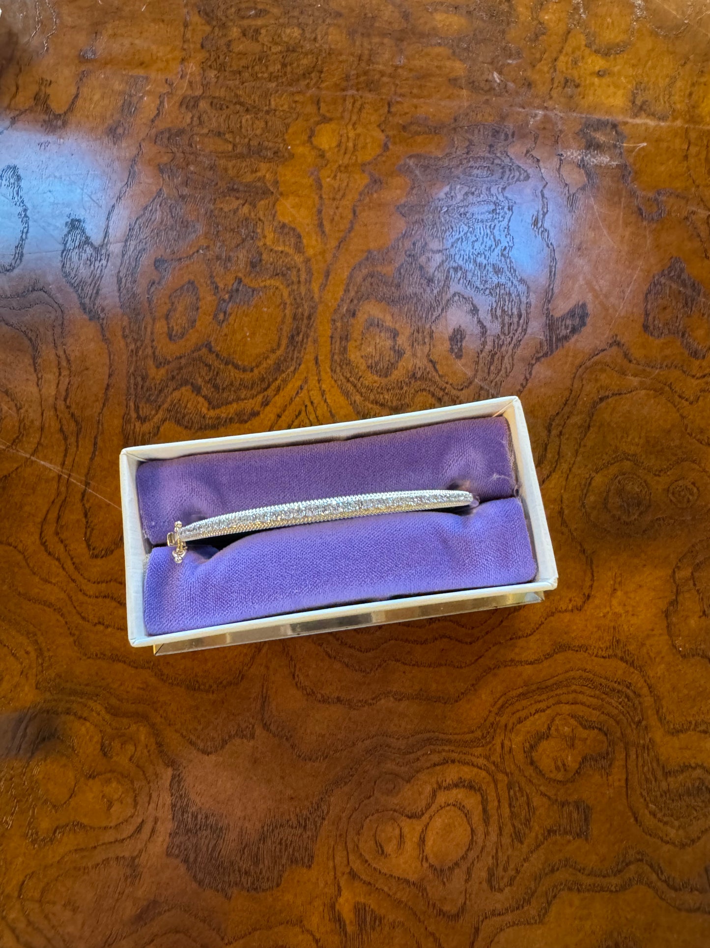 Diamond bangle bracelet