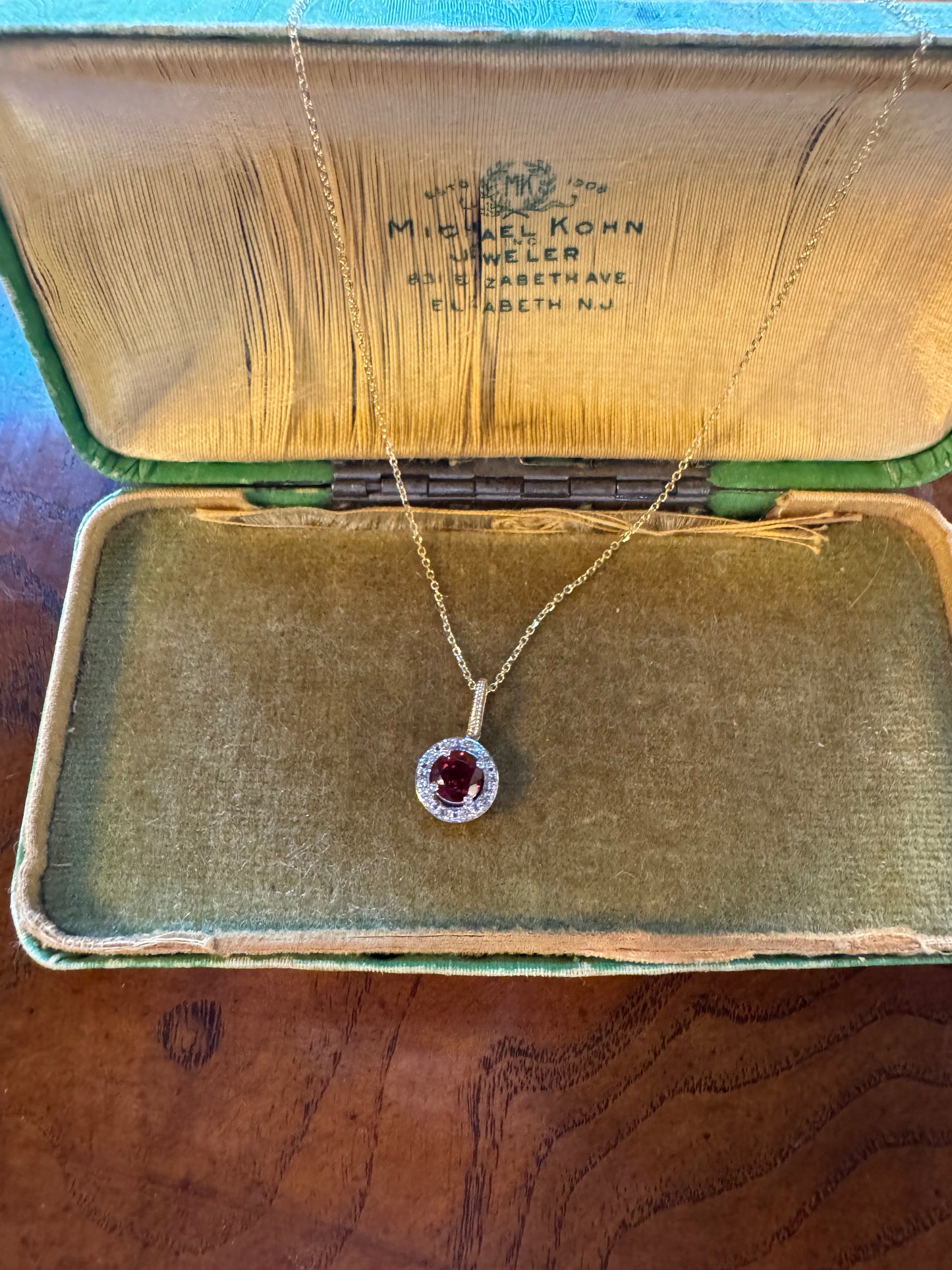 Garnet and Diamond pendant