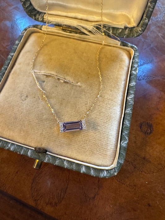 Amethyst and Diamond pendant