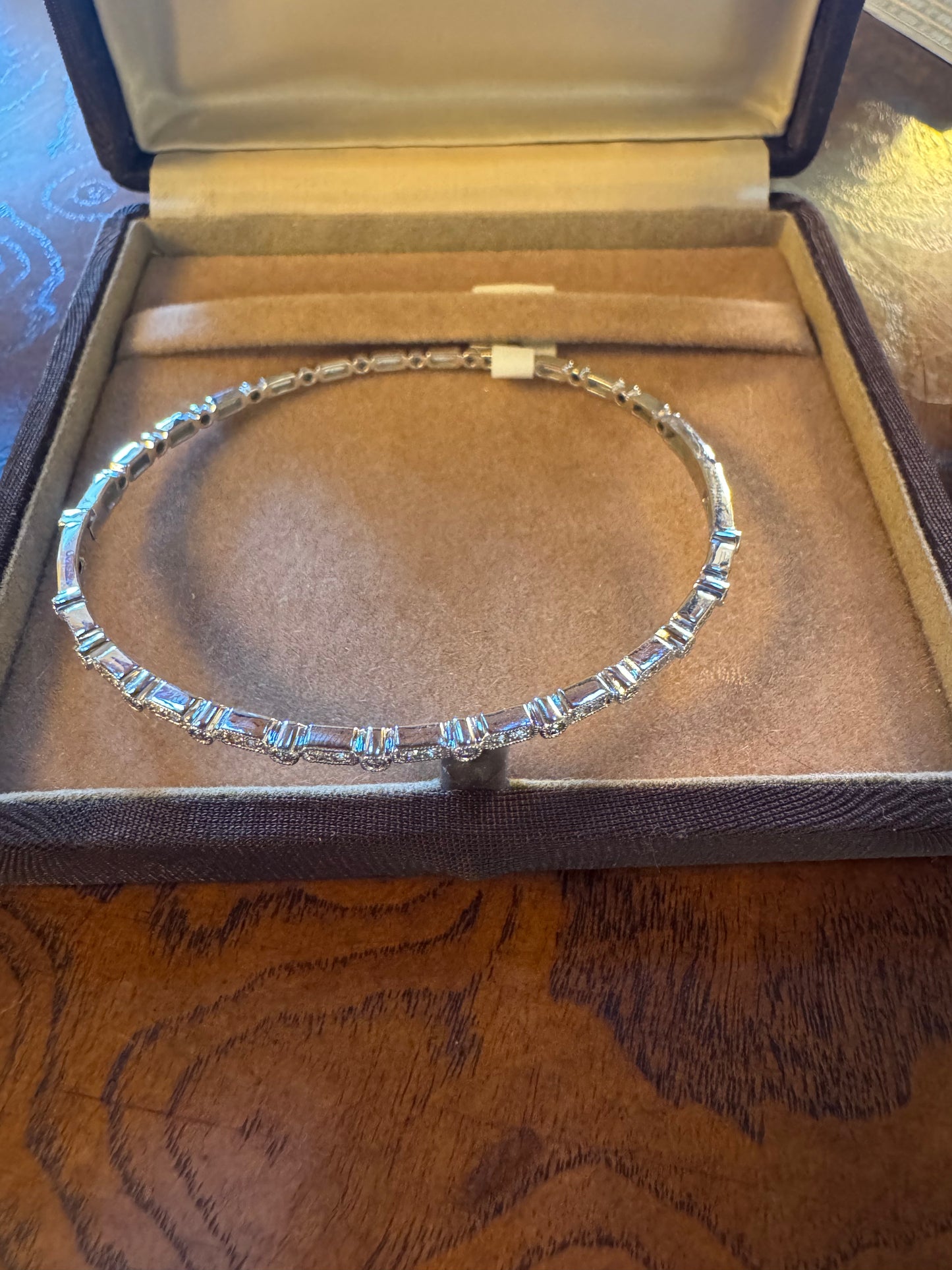 Diamond bangle bracelet