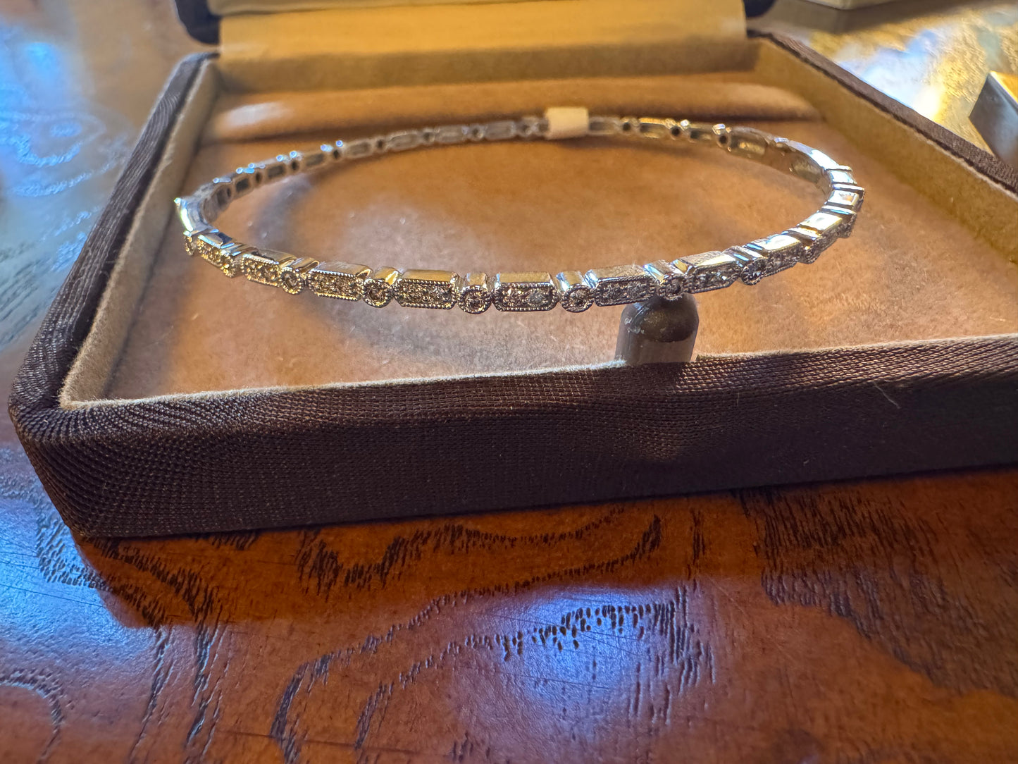 Diamond bangle bracelet