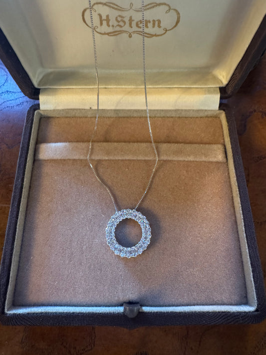 1ct Diamond circle pendant