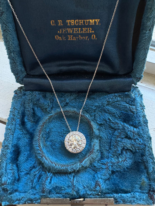 3ct Lab grown diamond pendant