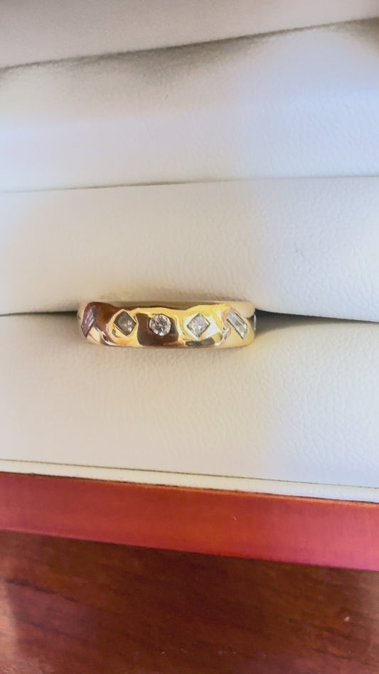 Multi shaped diamond band