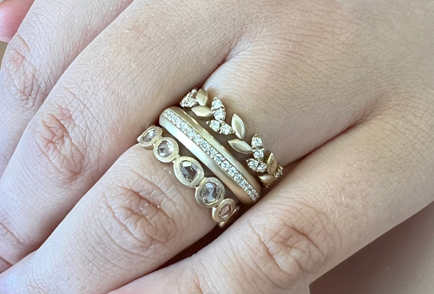 1.10ct Rose Cut Diamond band